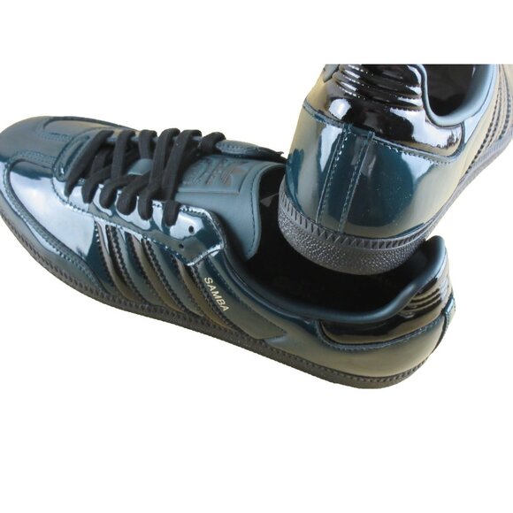 Adidas Originals Women's Samba OG Patent Leather Shoes Green Black Size 10.5 NIB - Picture 7 of 7